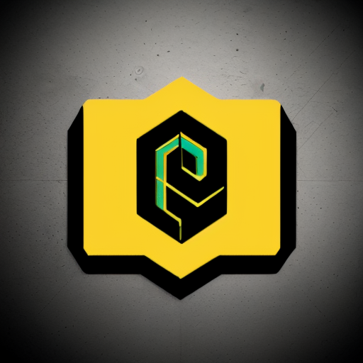 Logo JUPS in yellow color. cyberpunk style 