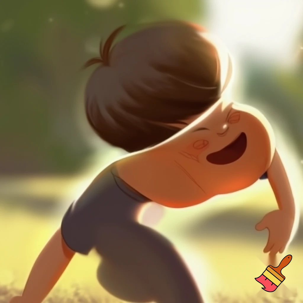 عکس بساز از  پسر درحال بازی