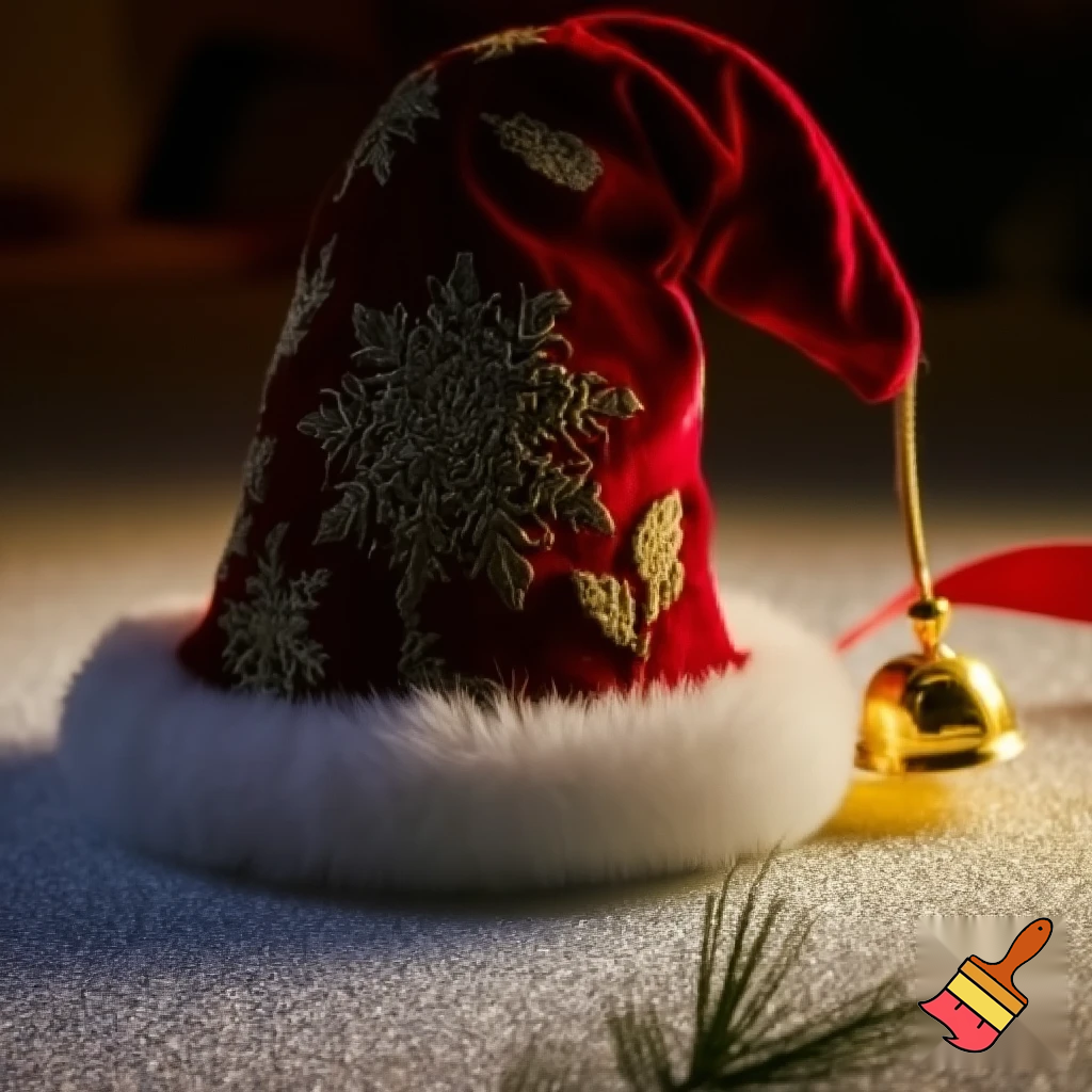 Christmas wizard hat written and velvet