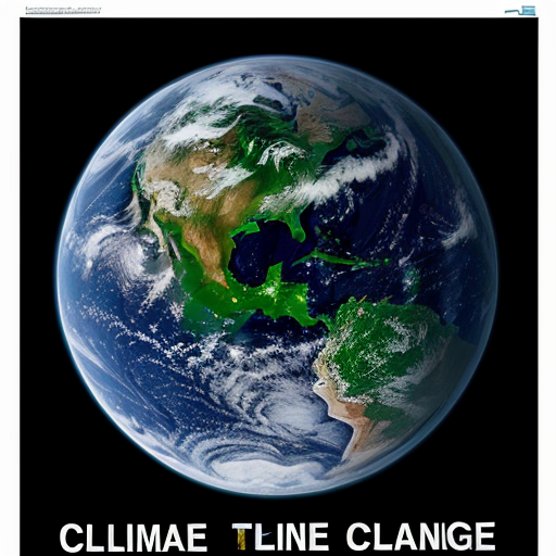 climate change poster with an image of earth
