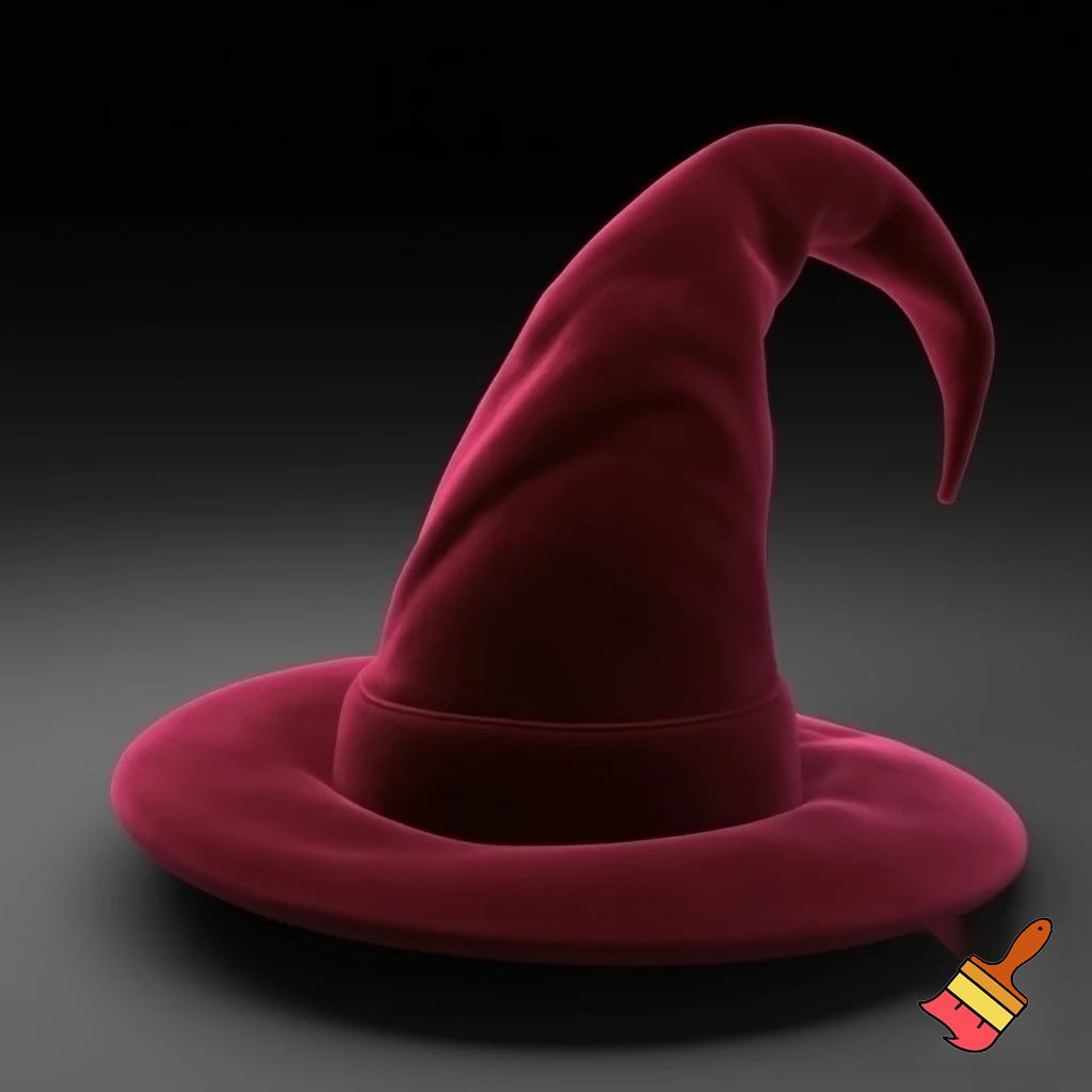 A wizard Santa Claus hat read✨✨🎄💫 velvet a wizard hat