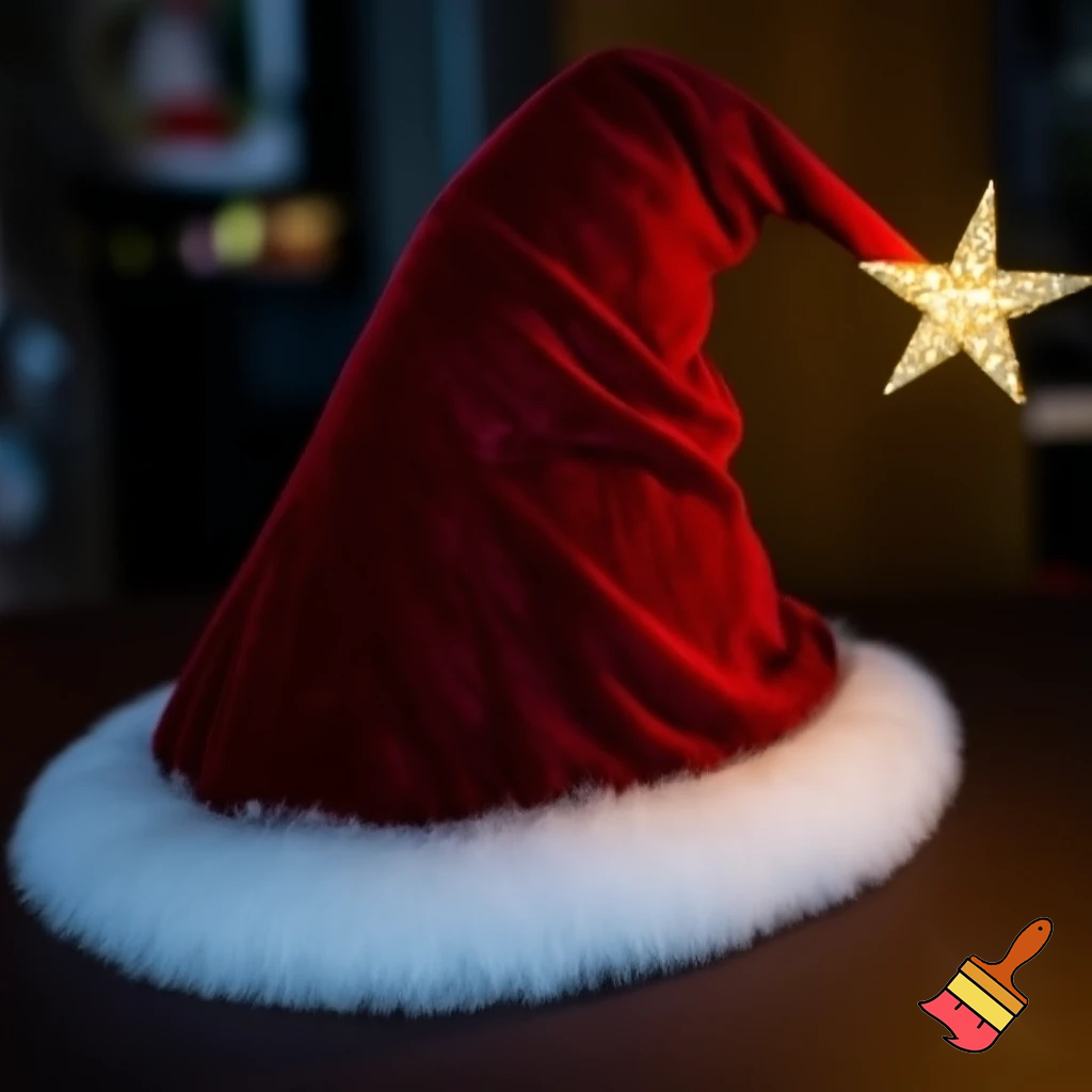 Christmas wizard hat red