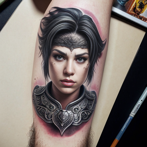 inked fantasy warrior