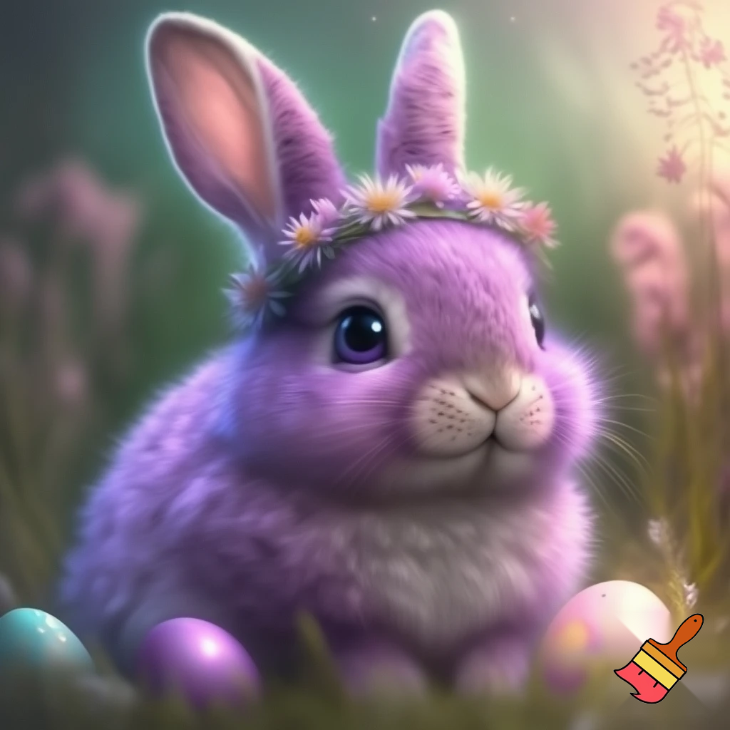 Watch purple Easter bunny Easter bunny is headband