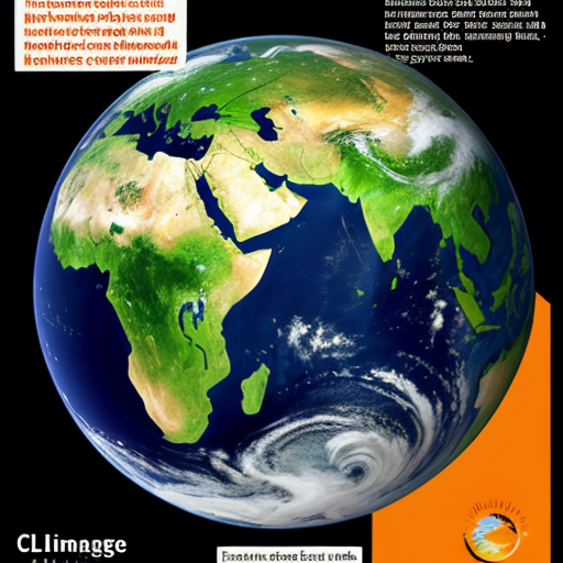 climate change poster with an image of earth
