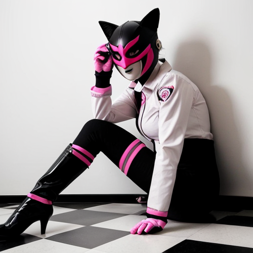 A 21-year-old female student was caught by female animatronics from FNAF 2, and they put a classic original toy foxy female animatronic suit (a beautiful, muted, white and pink fox) inside, parallel to the suit, hands in hands, etc. What will the girl's behavior be when he sees that she is in a suit and through the suit's mask yea there is blood on the floor, that when she moves her legs or arms while sitting against the wall, she is in incredible pain, and that she is bleeding almost all over her body.