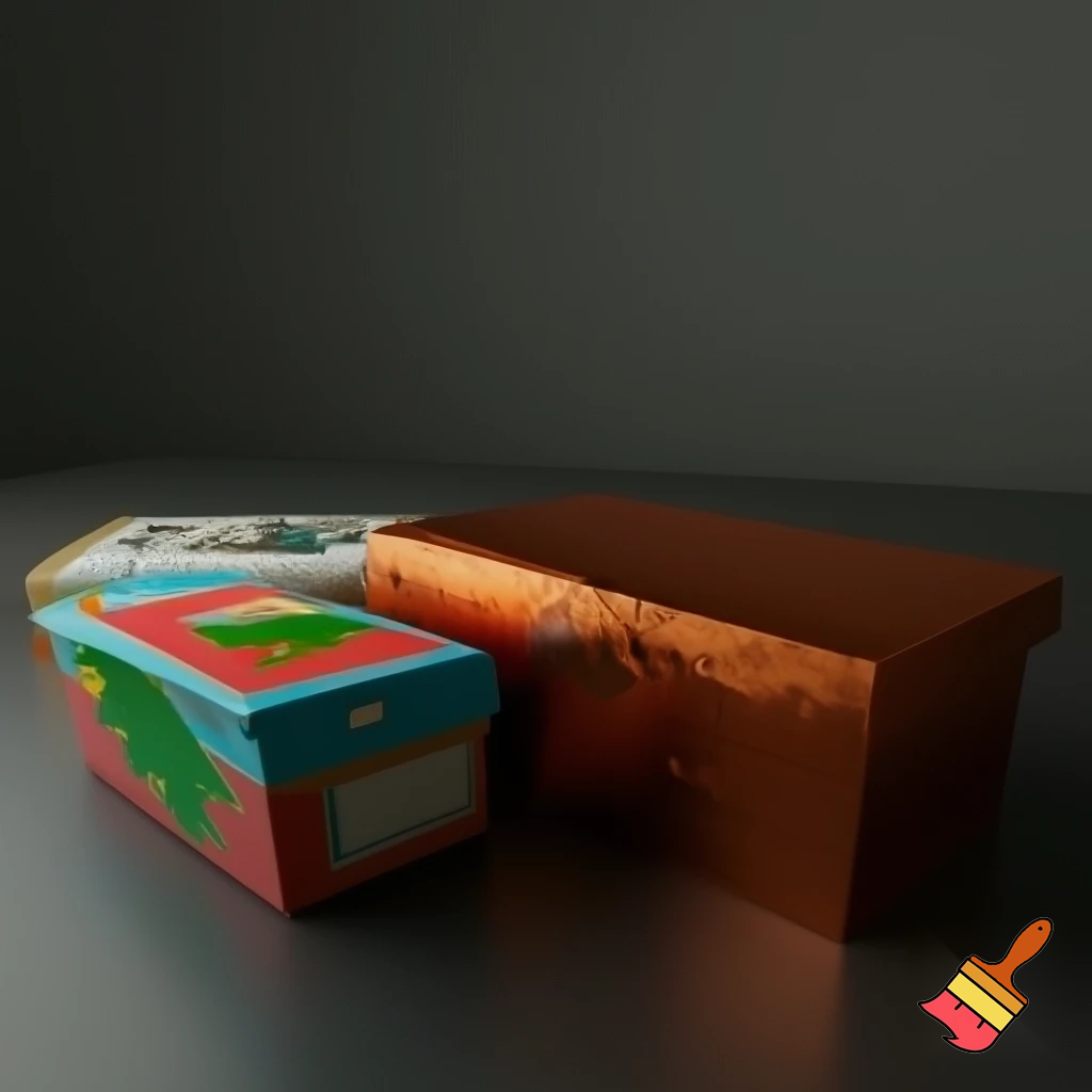 colouring box Christmas tree box copper box colouring