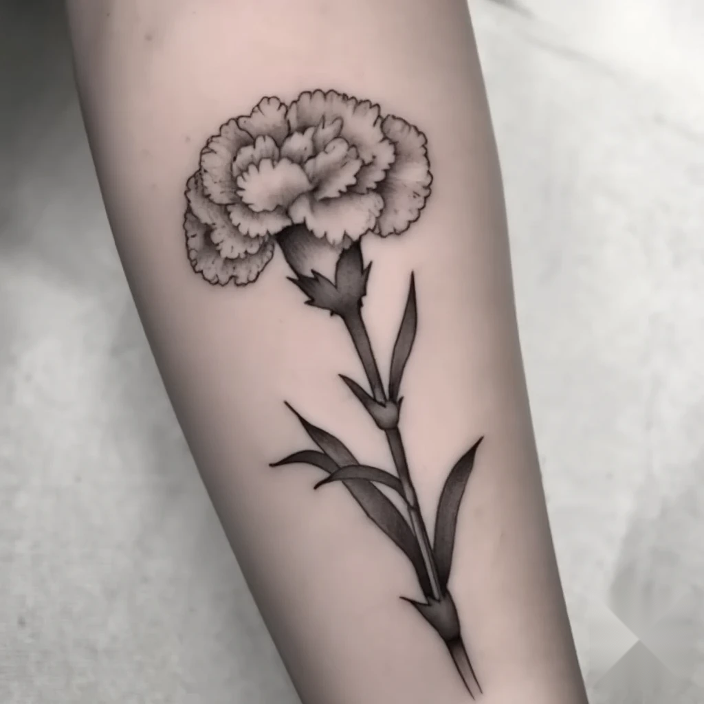 january birth flower tattoo