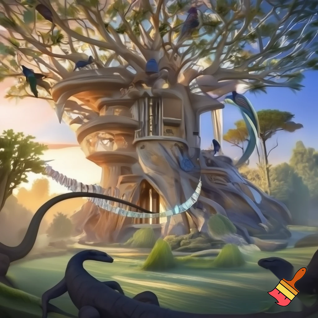 tree of feathers is a hotel for different type of birds, and the place will be keep out from Rock monitor lizards