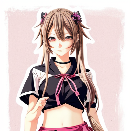 A girl by anime style
