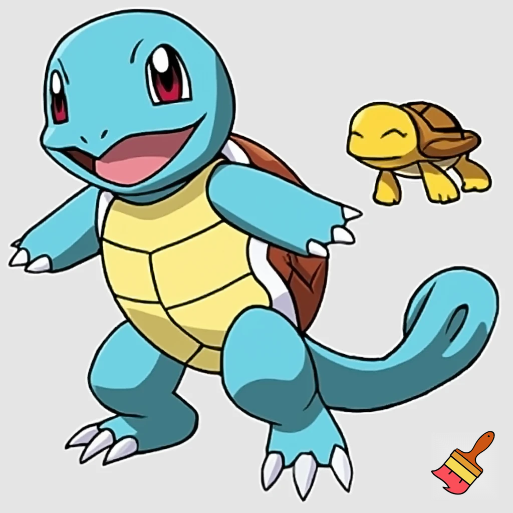 blue rookie level veemon agumon digimon squirtle pokemon fusion with skinny short arms and skinny short legs deatailed tiny turtle creature