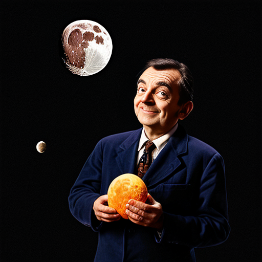 mr bean eating the moon