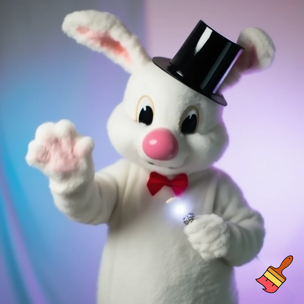 Easter bunny mascot costume top hat magic toy special top hat