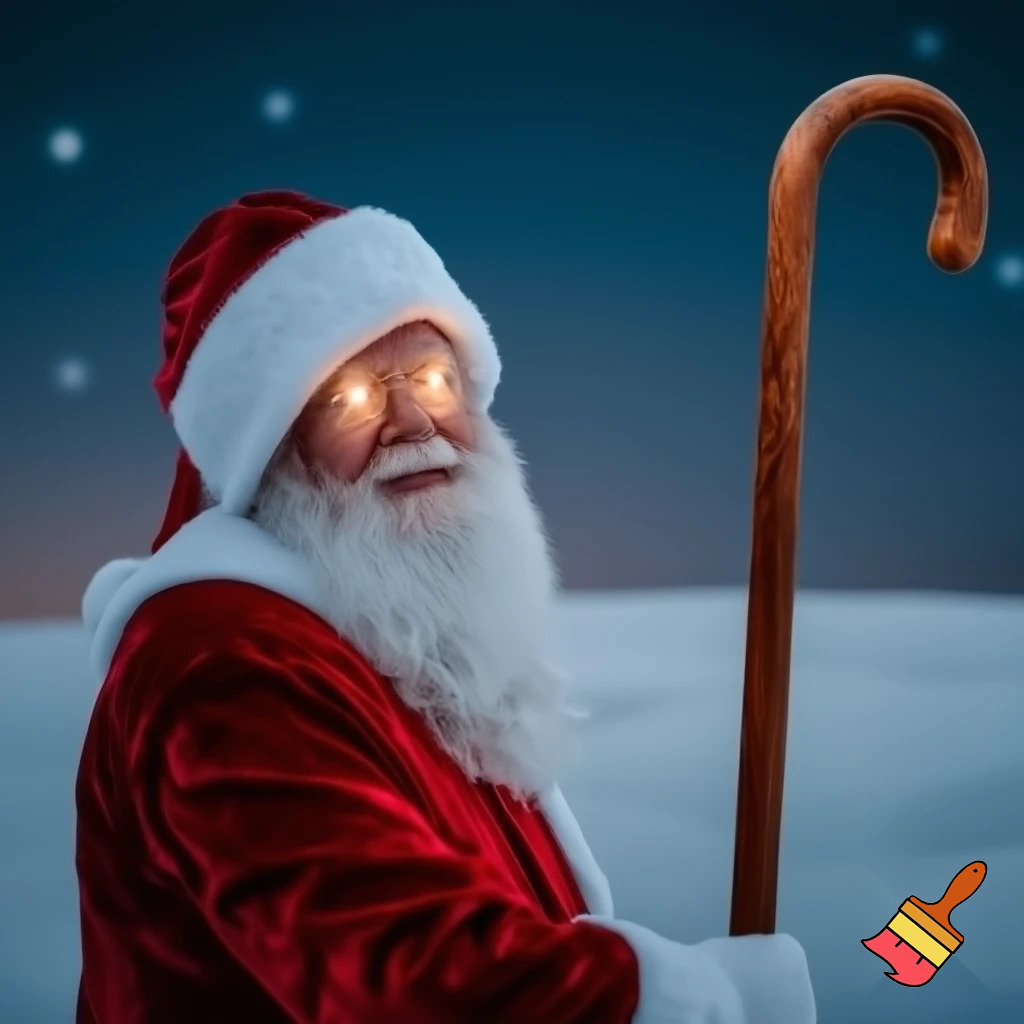 Ratha Santa Claus with the walking stick a star