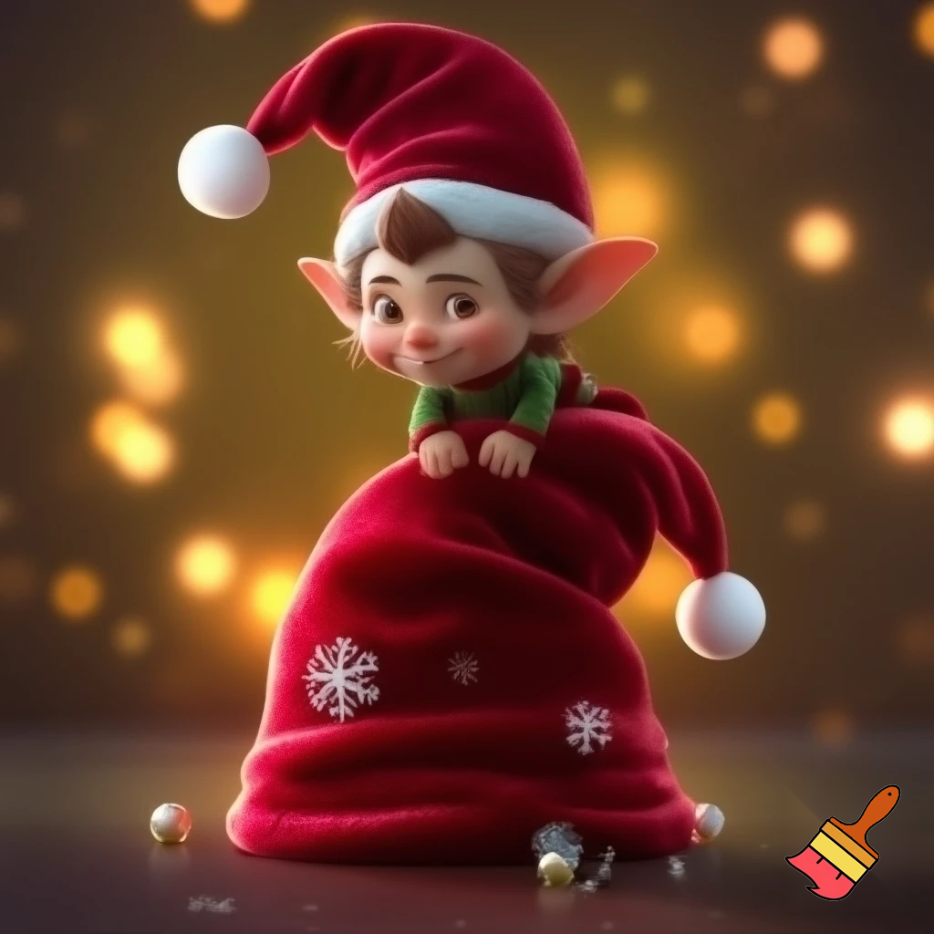 Christmas hat Elf on the elf hat velvet