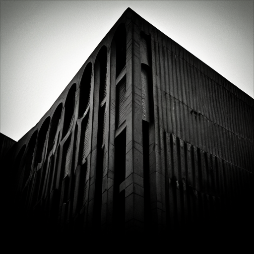 City inspired in the german expressionism architecture, exagerated forms, surreal buildings and deformed lines. Dark tone