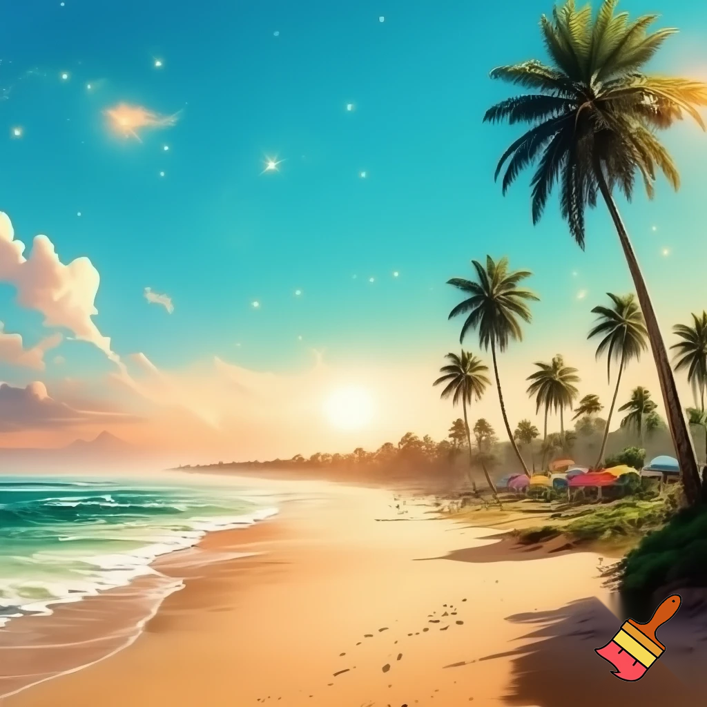 Genera la imagen de la playa en brasil