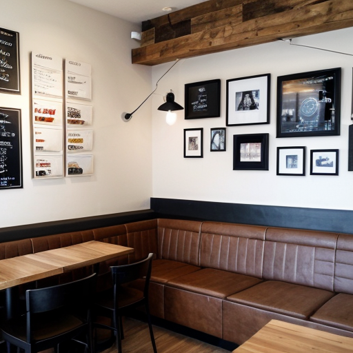 a nice wall in a coffee shop