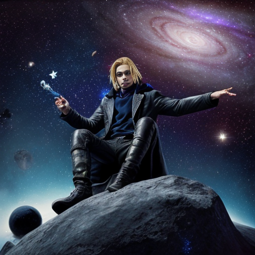 Jace gooning on top of the galaxy