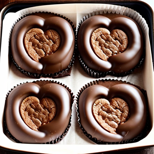 four square-shaped thick baking chocolate pieces (for baking with)