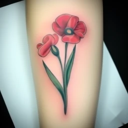 january birth flower tattoo