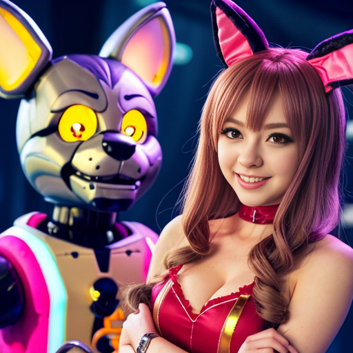 Show me what would happen if a boyfriend and girlfriend "Friday night funkin" were captured by female animatronics fnaf 2 , who then decided to make the boyfriend a girl (change his gender and appearance) and put the girl (boyfriend gender) in a cute sexy bunny animatronic costume, and the wife girlfriend in a female animatronic cat costume. Both died in agony. ( Blood ) How would the spirit of the girl (boyfriend gender) and his wife (girlfriend) react afterward?
