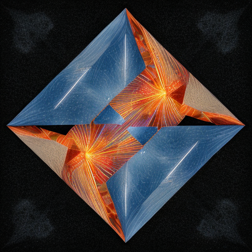 two interwoven triangles forming an unstable star