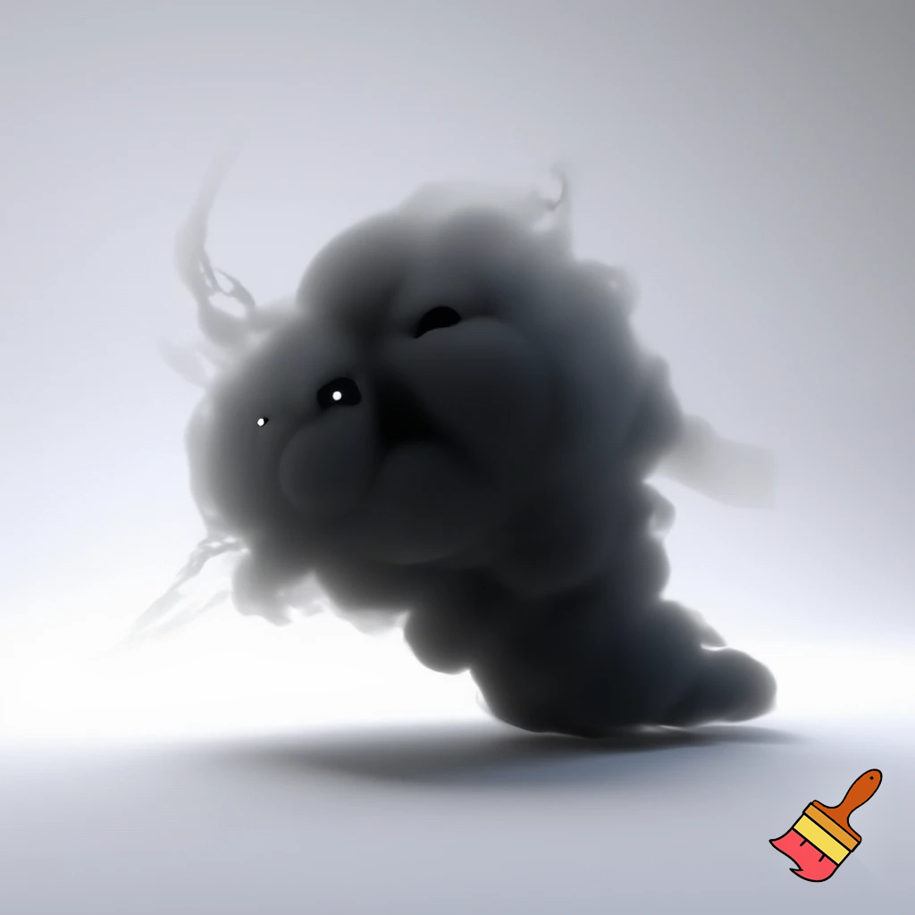a monster that poses toy, it looks like a puff of smoke