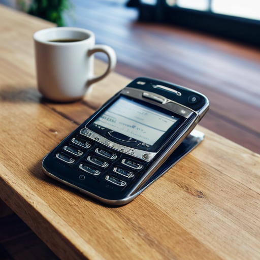 old mobile phone on a table
