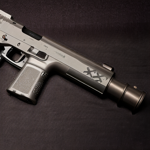 a silver axolotl with a glock 19