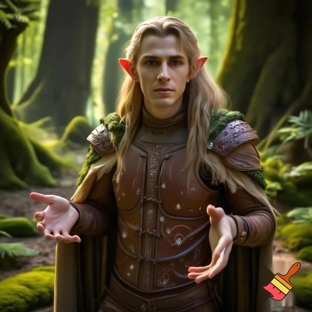  male wood elf circle of the stars druid pale skin blond hair hazel eyes