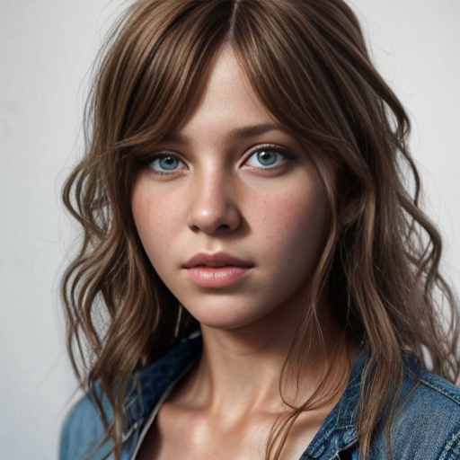 Finnish girl, brunette, curly hair