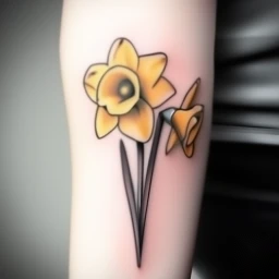 march birth flower tattoo