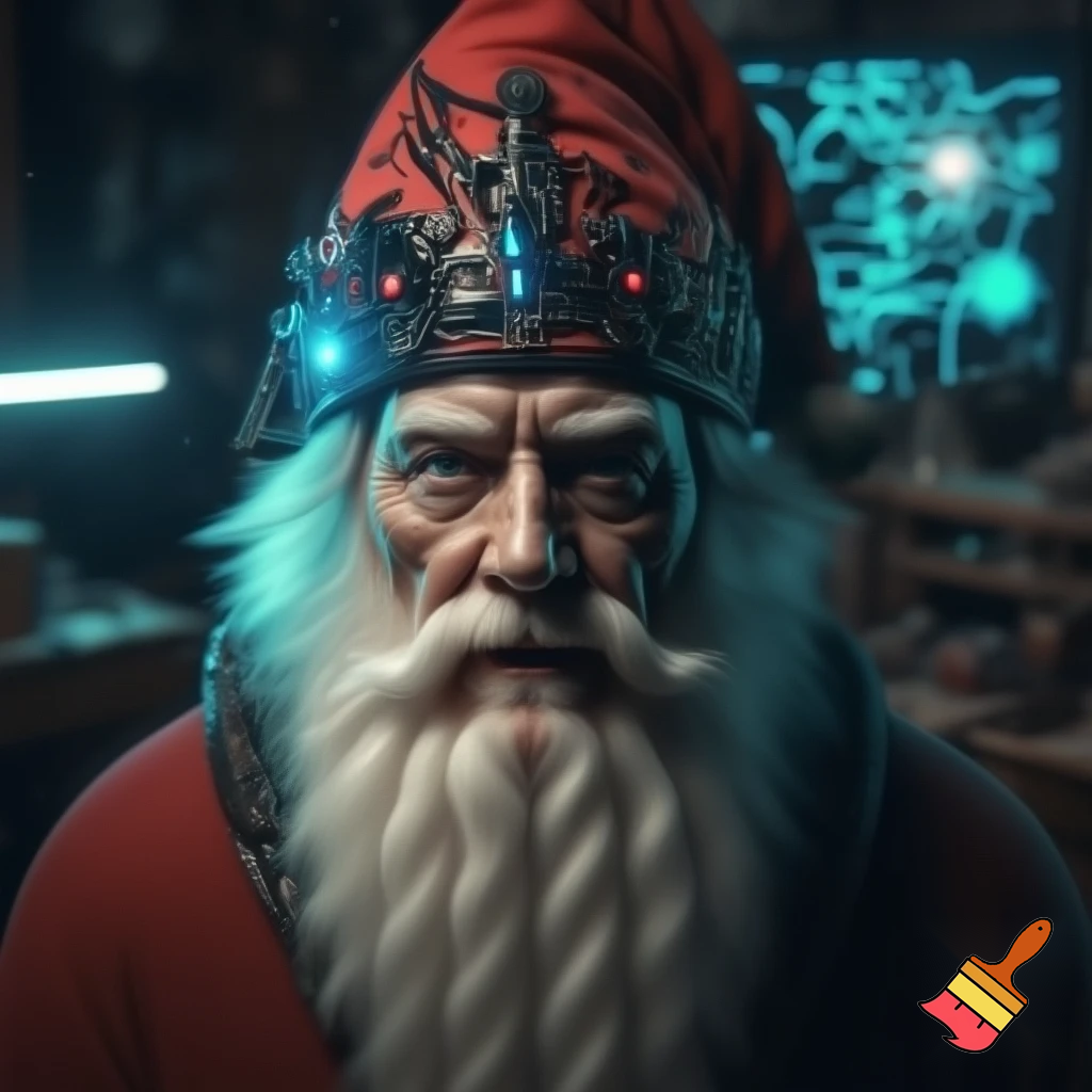 Christmas wizard hat red Santa Claus hacked