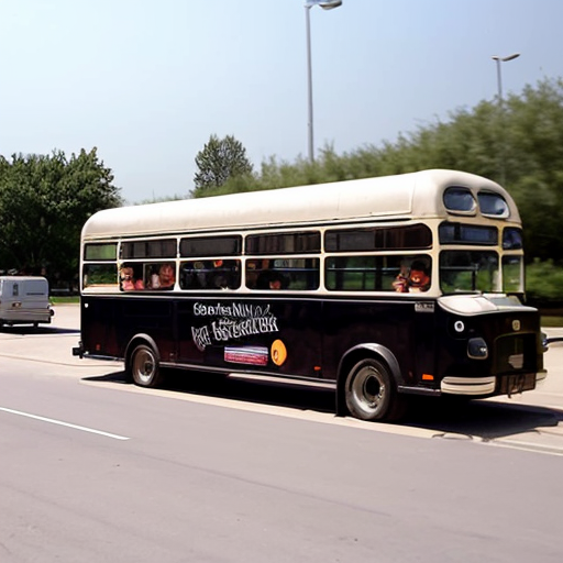a bus wagon full of people