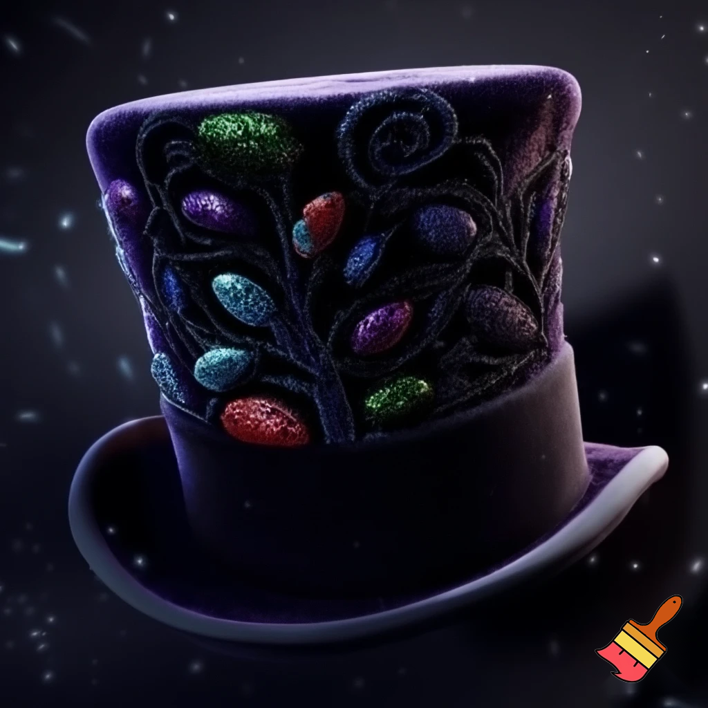 Willy Wonka top hat velvet black and velvet Willy Wonka patterns Easter pattern