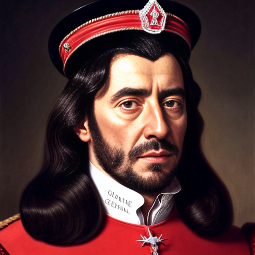 make king charles as a gangsta with really long red nails