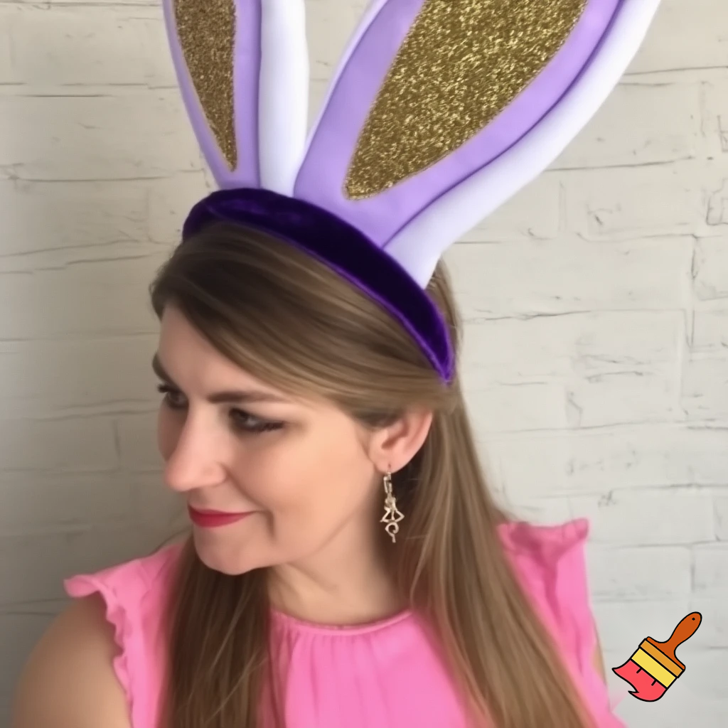 Easter top hat headband Easter bunny headband, purple and white with gold Easter top hat headband and fabric velvet and fabric velvet top head headband top hat headband