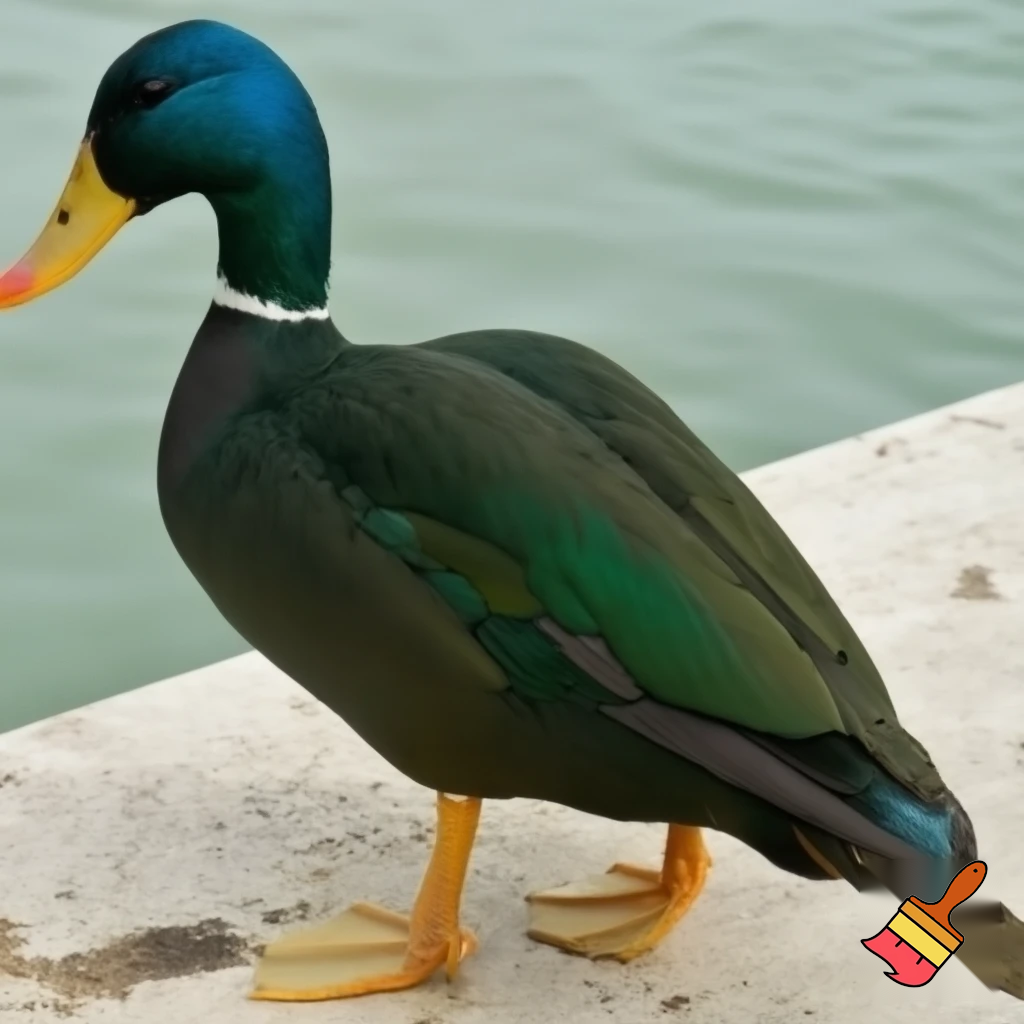 pato de boracha verde