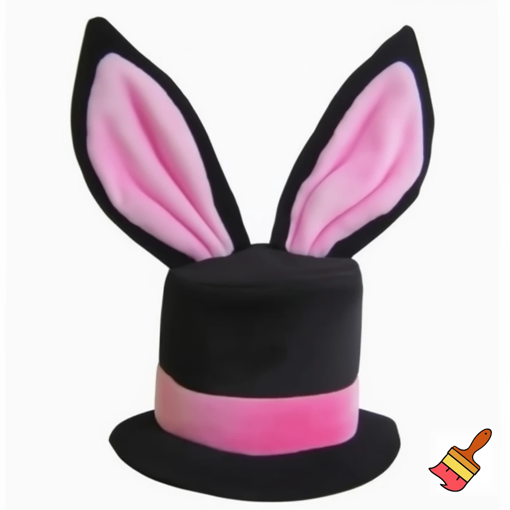 Easter bunny castle mascot top hat costume Easter bunny ears bunny head hat top hat