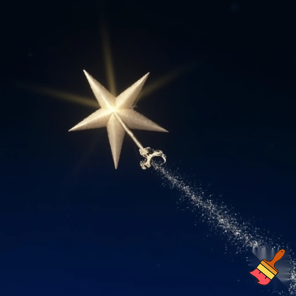A star Christmas star want magic wand💫