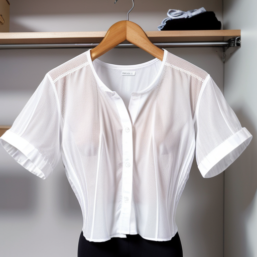 Transparent background, a single white shirt folded as it is in the closet, with clear stitching and visible wrinkles. The shirt has rich details, such as the texture of the fabric and the shape of the folds. Shot from left to right.