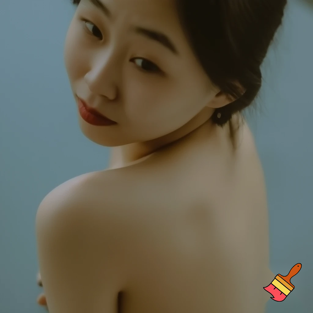 Korean hot naked girl from back Fac towards me