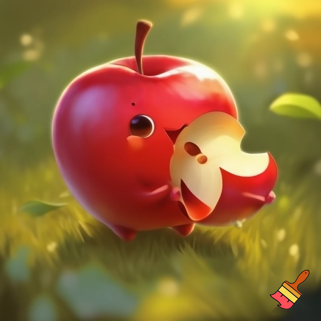 Generate apple is eating apple 