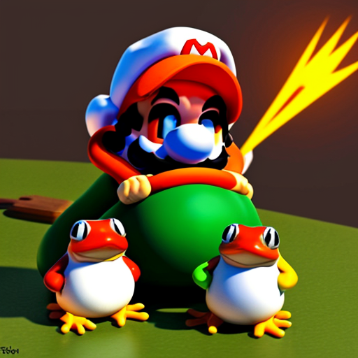 Make an image saying “The Father, The Son, and The Holy Toad” with Toad being toad from Mario 