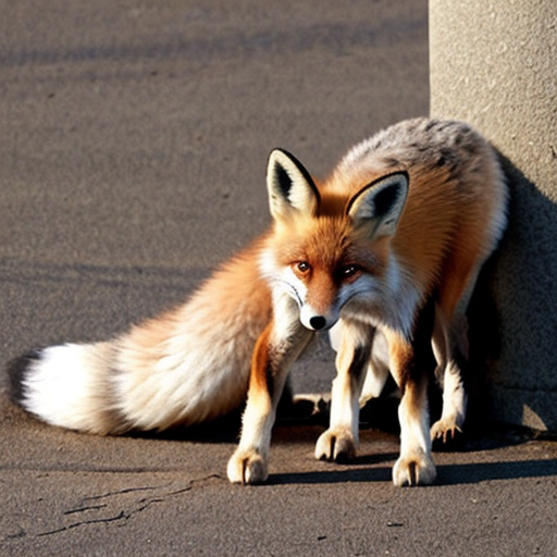 The fox has cute tail