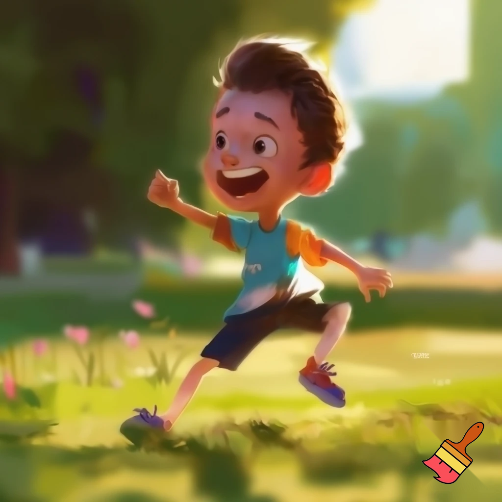 عکس بساز از  پسر درحال بازی