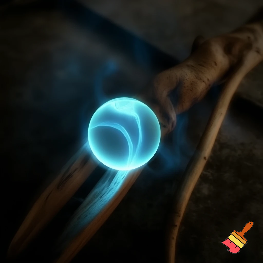 Magic mistake with the magic ball walking stick