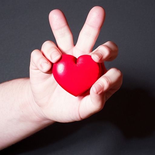 Make a cartoon looking anatomically accurate heart showing the camera the middle finger