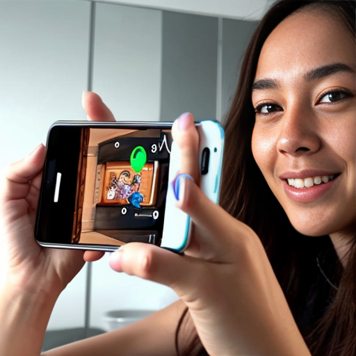 Goretzka play game on apple phone and Vanessa play game on apple phone at the bathroom 